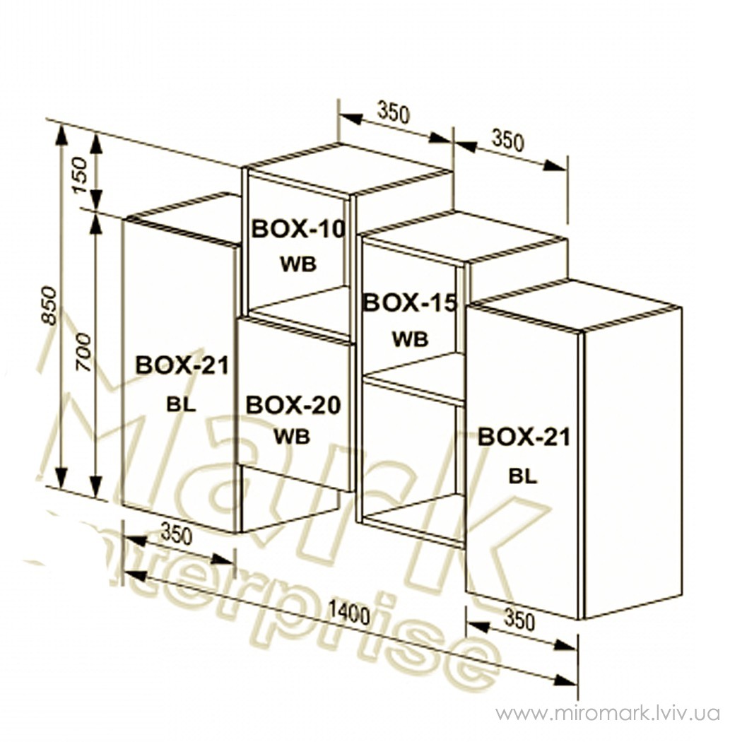 Гостиная Box вариант V-1-2 Гостиная Box вариант V-1-2